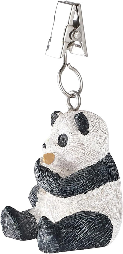 TwoFish Home Set of 4 Panda Resin Tablecloth Weights Clips Panda Handicraft Tablecloth Clamps Pack of 4
