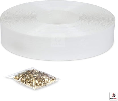 Chain Link Fence Privacy Tape (Arctic White)