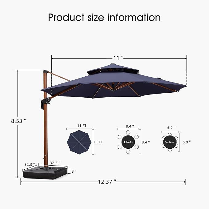 PURPLE LEAF Cantilever Umbrella - Image 9