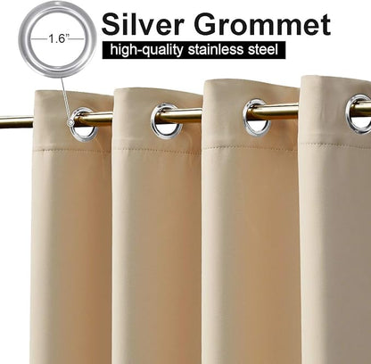 NICETOWN Outdoor Patio Curtain Extra Wide Waterproof & Windproof - Image 2