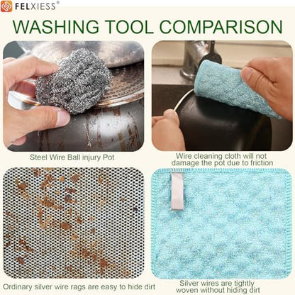 Blue Microfiber Scrubbing Pads, Non-Scratch - Image 4