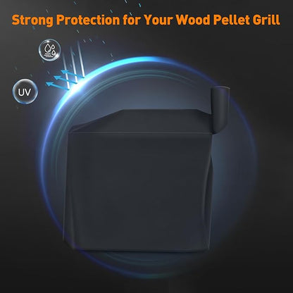 ZBXFCSH Heavy Duty ZGC-02B Full Length Grill Cover Compatible with Z Grill 700 Serial Wood Pellet Grills and Compatible with ZPG-450A ZPG-550B Grills