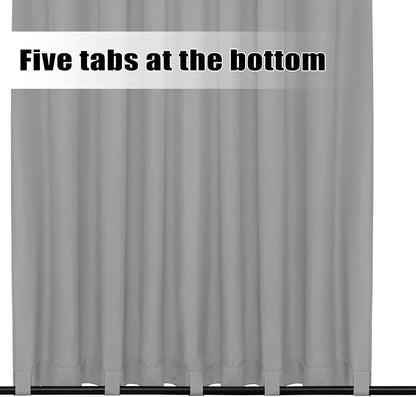 Easy-Going Outdoor Curtains for Patio 1 Panel, 110x84 inch, Light Grey | - Image 4