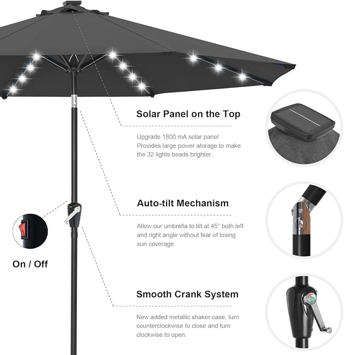 ABCCANOPY Solar Led Patio Umbrella - Image 6