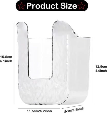 Kitchen Wipes Storage, Flushable Wipes Holder for Bathroom, Wall-Mounted Tissue Box, Non-Slip Flushable Wipes Holder, Wipe Container, Wipes Dispenser for Kitchen Bedroom Bathroom, White