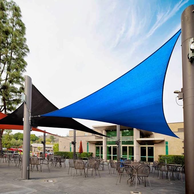 Royal Shade 18' x 18' x 18' Blue Triangle Sun Shade Sail Canopy Outdoor Patio by RoyalShade