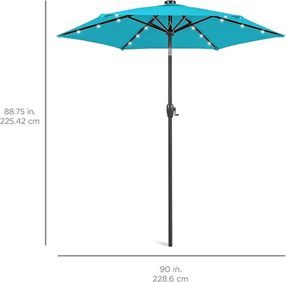 Best Choice Products 7.5ft Solar Umbrella LED Lighted Patio Umbrella, Table - Image 7