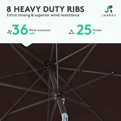 JEAREY 9FT Outdoor Patio Umbrella Outdoor Table Umbrella - Image 5