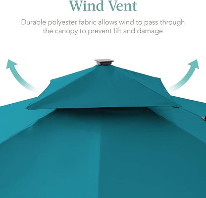 Best Choice Products 10x10ft Cantilever Patio Umbrella w/Base Included - Image 6