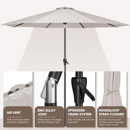 Tempera Patio Market Outdoor Table Umbrella - Image 4