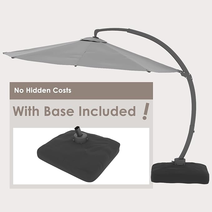 11FT All Aluminum Cantilever Patio Umbrella - Image 2