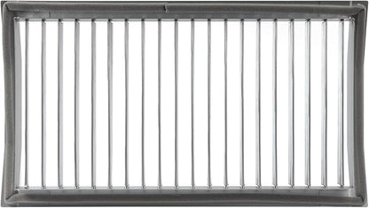 Repa Market 17" x 9" Inch Air Exhaust Grille for Round Ducts - Adjustable Louvre Blades - Galvanized Air Supply Vent Cover - Side Fit Round Surface Canal Ducting from 19.68" to 55" Inches