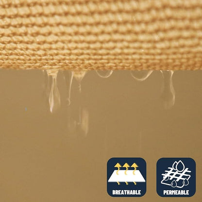 SUNNY GUARD Custom Size 7'x9'x11.4'Sand Sun Shade Sail Right Triangle UV Block - Image 5