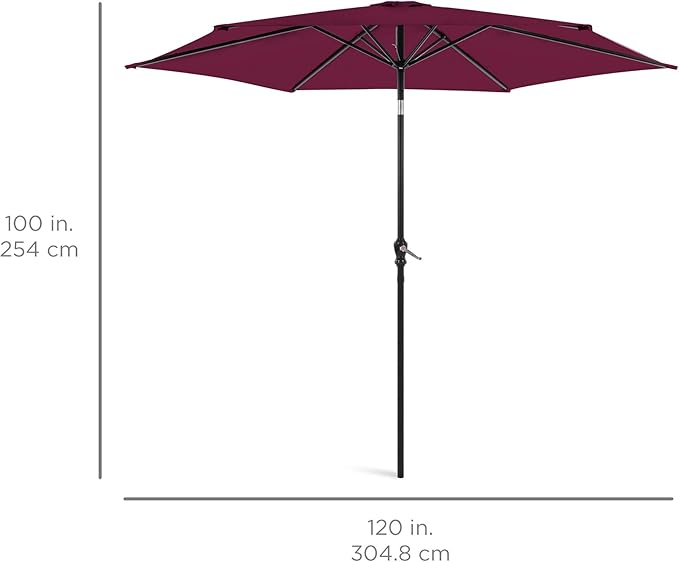 Best Choice Products 10ft Outdoor Patio Umbrella, Outdoor Table Umbrella - Image 7