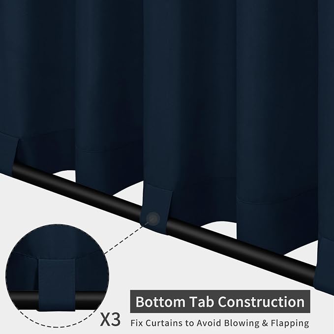 Easy-Going Outdoor Patio Curtains 2 Panels, 54x108 inch, Porch and Pergola - Image 3