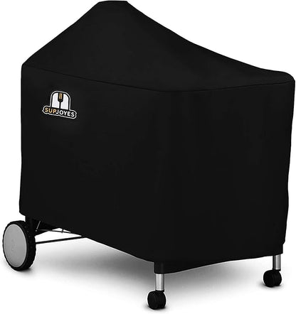 SUPJOYES Grill Cover for Weber Performer Deluxe Charcoal, 22 Inch BBQ Covers, Heavy Duty Waterproof Accessories for Weber Performer Charcoal