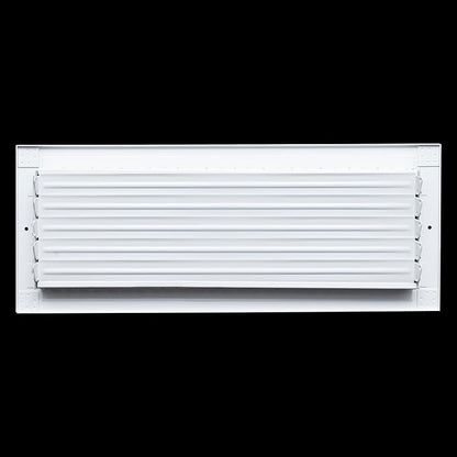 Fits 18x6 Duct Opening Steel Adjustable Air Supply Grille by Handua | Register Vent Cover Grill for Sidewall and Ceiling | White | Outer Dimensions: 19.75" X 7.75"