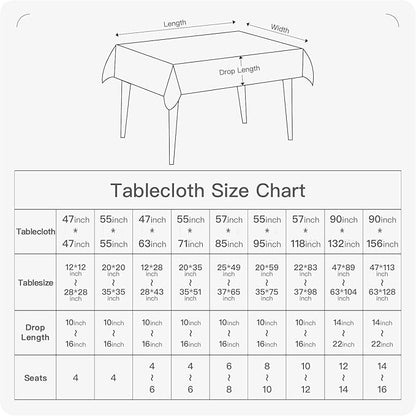 BALCONY & FALCON Rectangle Tablecloth Washable Wrinkle Resistant and Water Proof Table Cloth Decorative Linen Fabric Tablecloths for Dining Party Kitchen Wedding and Outdoor Use (Buby Red, 107" Round)