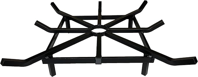 SteelFreak Super Heavy Duty Square Wheel Fire Pit Grate - Made in The USA (24 x 24 Inch)