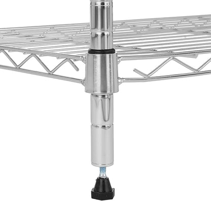 Amazon Basics 3-Shelf Adjustable Heavy Duty Steel Wire Shelving Rack - Image 5