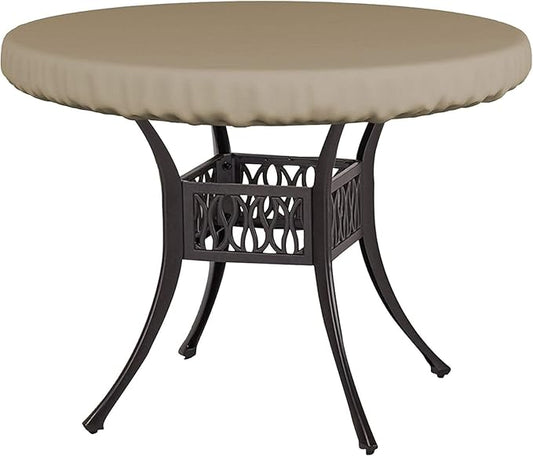 Covers & All Round Table Top Cover, 12 Oz Waterproof UV & Weather Resistant Patio Table Cover, Outdoor Table Cover for Patio Outdoor Furniture & Coffee Table (54" Dia x 4" H Inches, Beige)