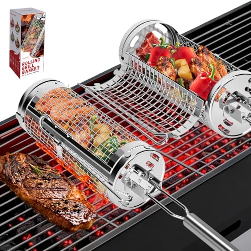 Rolling Grill Baskets, Grill Accessories by Chenovate%E2%80%94InovatetheChange