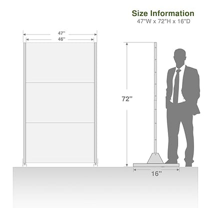 Casaphoria 72" H x 47" W Metal Outdoor Privacy Screen, Freestanding Decorative Divider for Patio, Deck, Balcony, and Garden with Stable Base, White-Summer