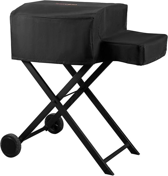 Grill Cover for Onlyfire Grills with Cart and Side Table GS308 GS310 GS342 GS343, Waterproof Grill Cover, Rip-Proof and Anti-UV Barbecue Gas Stove Cover, Black CV701