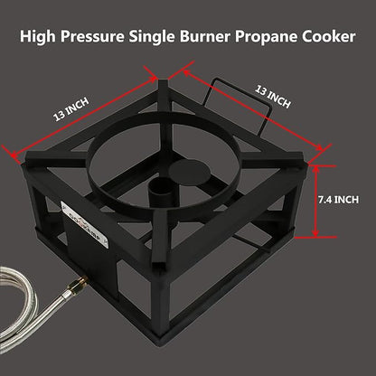 High-Pressure Single Burner Propane Stove With Jet Burner - Perfect for Backyard Cookouts,Tailgating, and So Much More!SA1050