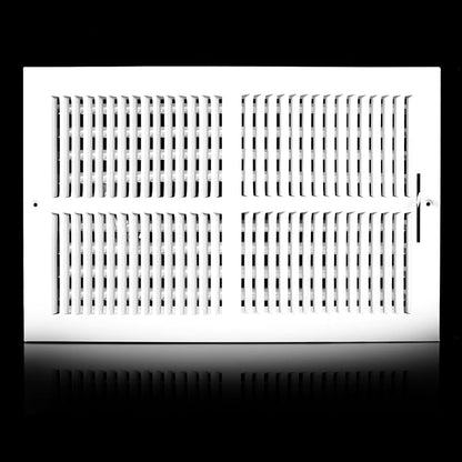 16x10 Vent Register [Duct Opening], Vent Covers for Home Ceiling, Two-Way Ventilation Register, Adjustable Solid Steel Wall Register Vent Cover (16"W x 10"H [Duct Opening])