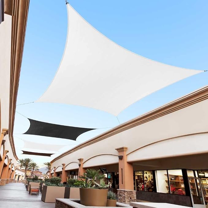 Royal Shade 10' x 23' Custom Size White Rectangle Sunshade Sail by RoyalShade