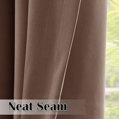 Deck Waterproof Curtains Outdoor W100 x L95 Inch Mocha, 1 Panel | Extra Wide - Image 4