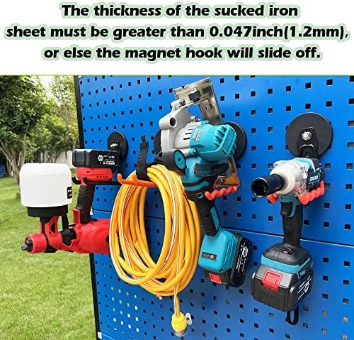 ULIBERMAGNET Uni-Mag Heavy Duty Magnetic Wave Hooks, Power Tool Organizer - Image 4