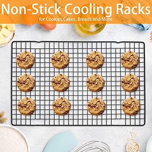 Tebery 4 Pack Black Heavy-Duty Wire Cooking Rack Baking Racks, Nonstick Baking - Image 4