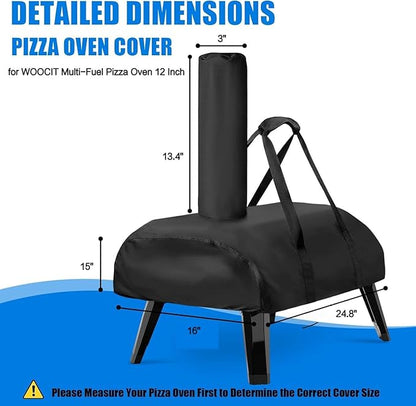 Pizza Oven Cover for WOOCIT 12 Inch, Outdoor Pizza Oven Cover Waterproof Pizza Ovens Accessories