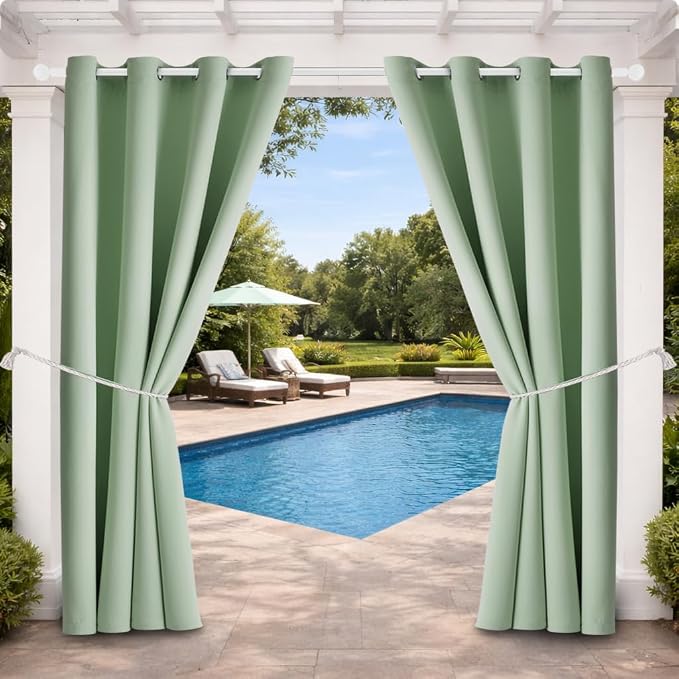 Waterproof Outdoor Curtain W52 x L63 by DivaenCamino