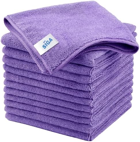 MR.SIGA Microfiber Cleaning Cloths, Streak Free Microfiber Towels, 12 Pack by MRSIGA
