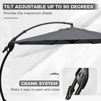 Grand patio 12FT Large Cantilever Round Umbrella - Image 5