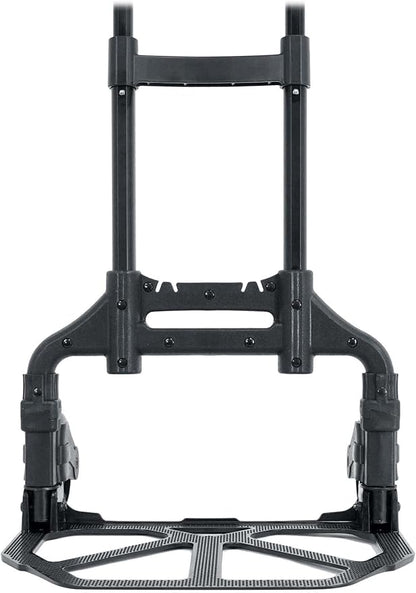 Rockville GigMate 154 lbs DJ/Musician Aluminum Trolley Hand Truck, Folds Flat, Large Rubber Wheels, Bungee Cord Included, Adjustable Height, for DJs and Musicians Transporting Gear