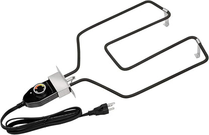 Stanbroil Replacement Part Electric Smoker and Grill Heating Element with Adjustable Thermostat Cord Controller for Most Smokers and Grills, 1500W