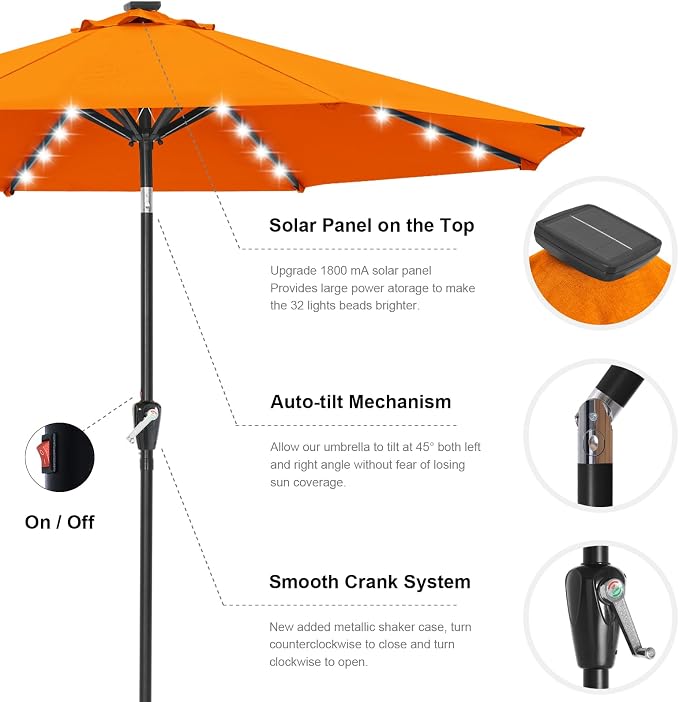 ABCCANOPY Solar Led Patio Umbrella - Image 7