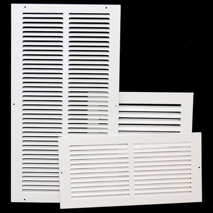 16" X 12" Adjustable AIR Supply Diffuser - HVAC Vent Cover Sidewall or Ceiling - Grille Register - High Airflow - White [Outer Dimensions: 17.75" w X 13.75" h]