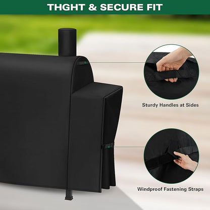 Heavy Duty 600D Grill Cover Fits for Royal Gourmet CC1830T 30-Inch Barrel Charcoal Grill Cover