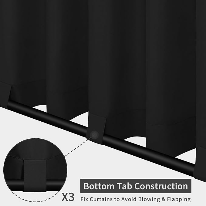 Easy-Going Outdoor Patio Curtains 2 Panels, 54x120 inch, Porch and Pergola - Image 3