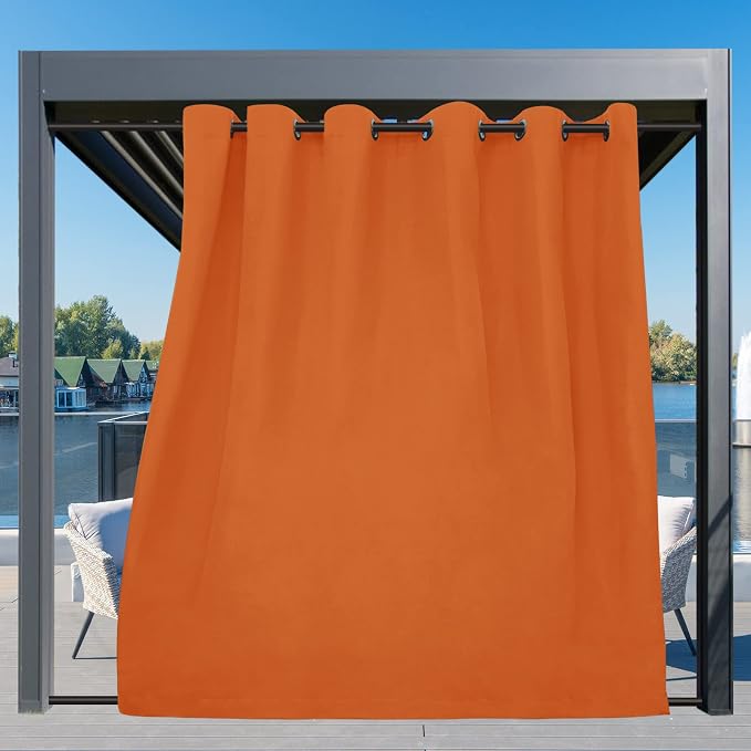 Easy-Going Outdoor Curtains for Patio 1 Panel, 110x96 inch, Weatherproof - Image 3