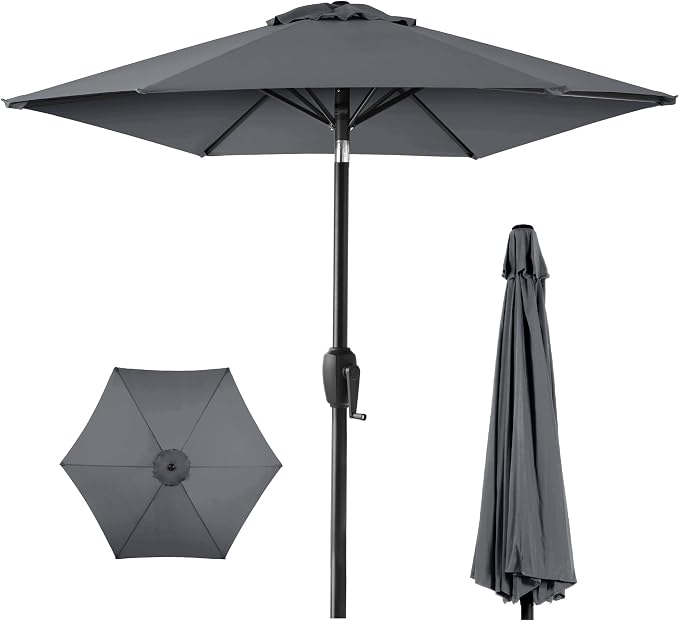 Best Choice Products 7.5ft Heavy-Duty Round Outdoor Market Table Patio Umbrella by Unknown