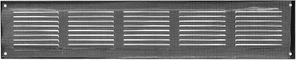 Repa Market Air Vent Cover 20x4 Inch (Outer Dimensions) Black Galvanized Steel Louvered Grill Cover with Mesh Screen/Wall or Ceiling Vent/HVAC Register for Indoor and Outdoor Ventilation