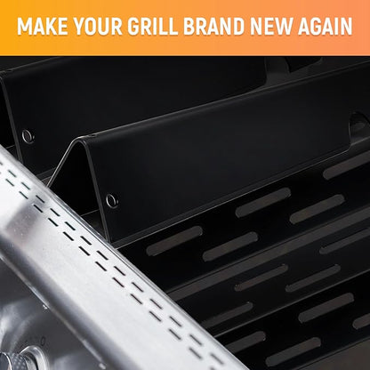 Grill Flavorizer Bars for Weber Genesis II E-410, S-410, LX E-440, S-440, Weber Genesis 2 66041, 66033, 66796, Heat Deflectors BBQ Grill Heat Plate, 17" Porcelain Steel Grill Flavor Bars