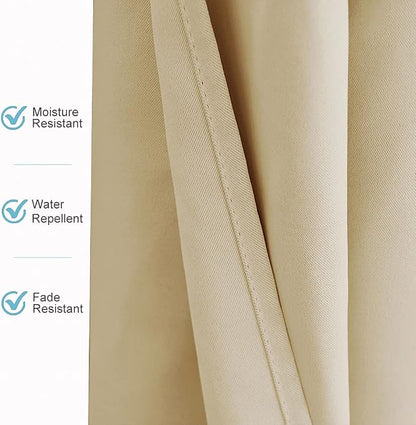 RYB HOME Outdoor Curtains for Patio Waterproof Privacy Thermal Insulated | - Image 6