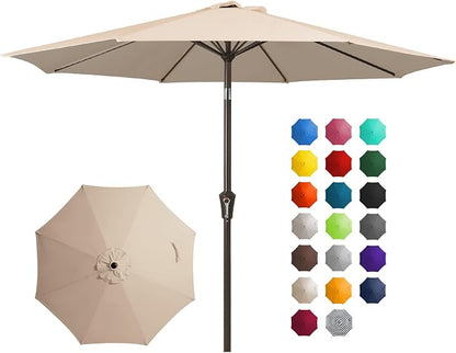 JEAREY 10 ft Outdoor Patio Umbrella w/Tilt and Crank by JEAREYOutdoorsCollection